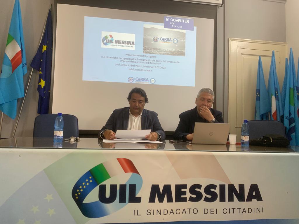 PRESENTATO IL PROGETTO DI RICERCA AFFIDATO DALLA UIL MESSINA AL CERBA DELL’UNIVERSITA’ DI MESSINA